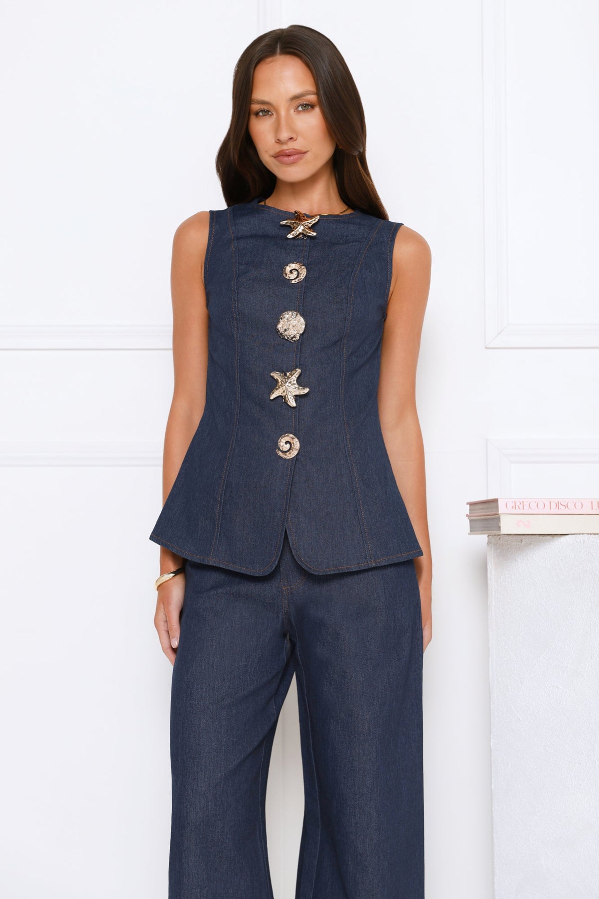 Sea You By The Sea Denim Set Navy