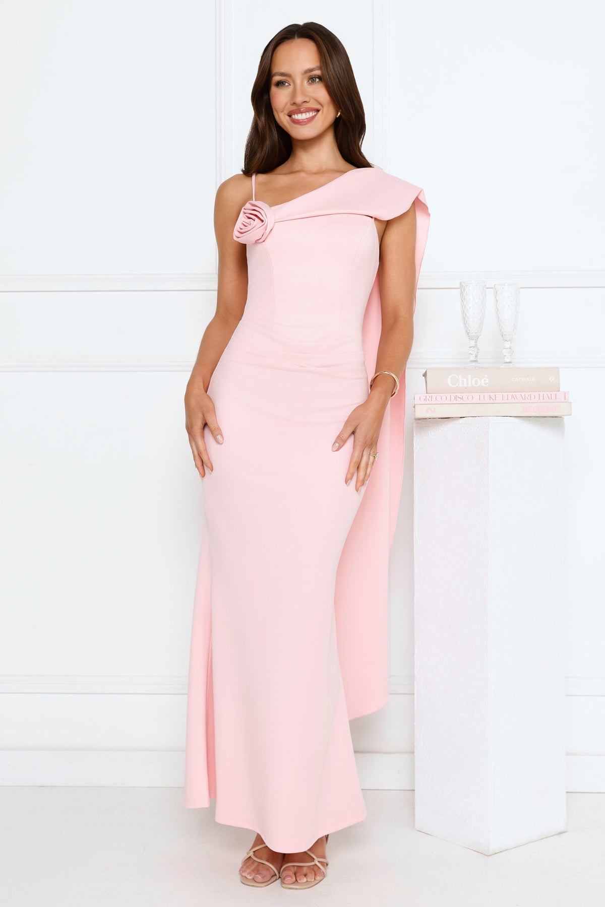 Luxe Frenzy Maxi Dress Pink