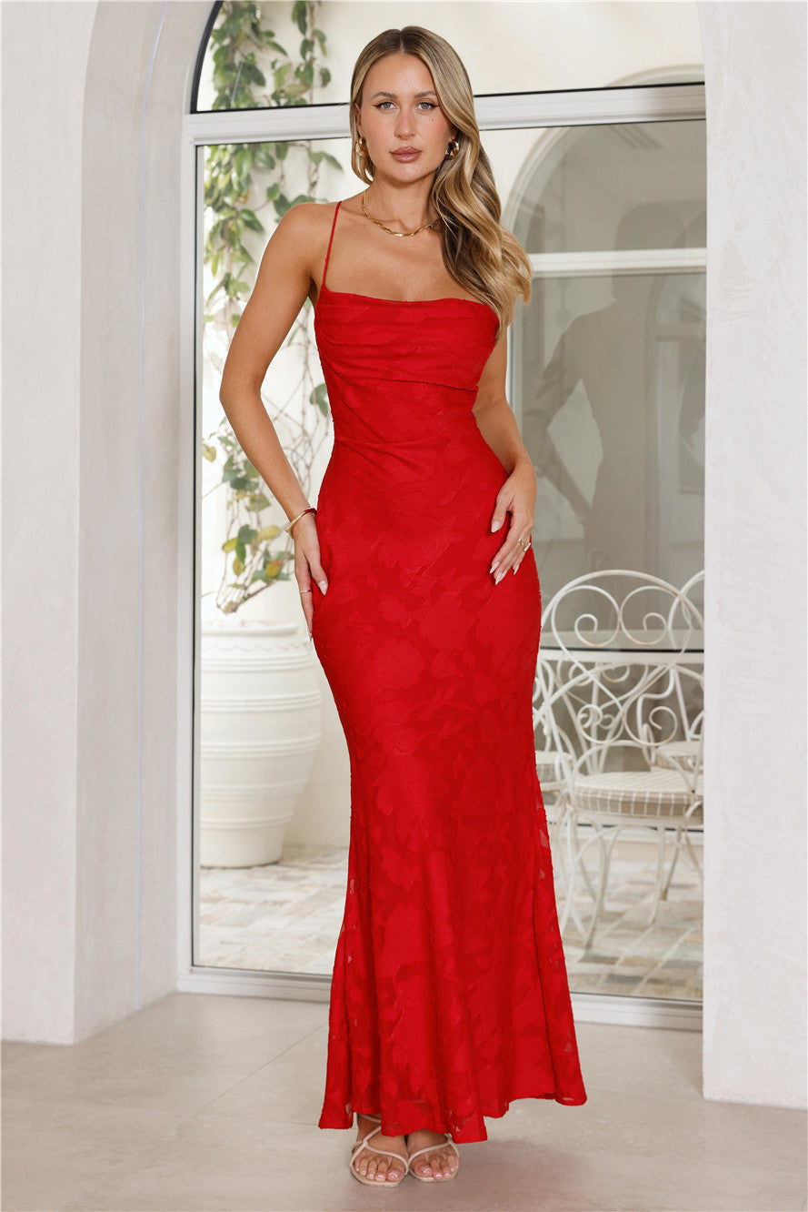 Bridge To Wonderland Maxi Dress Red