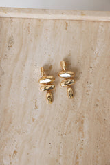 Sparkle Frame Earrings Gold