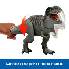 Jurassic World Rebirth Power Devour Tyrannosaurus Rex Dinosaur Figure, Constant Chomp Lights & Sound