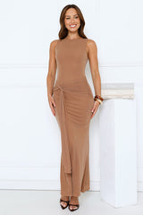 Mariner’s Glow Glitter Maxi Dress Brown