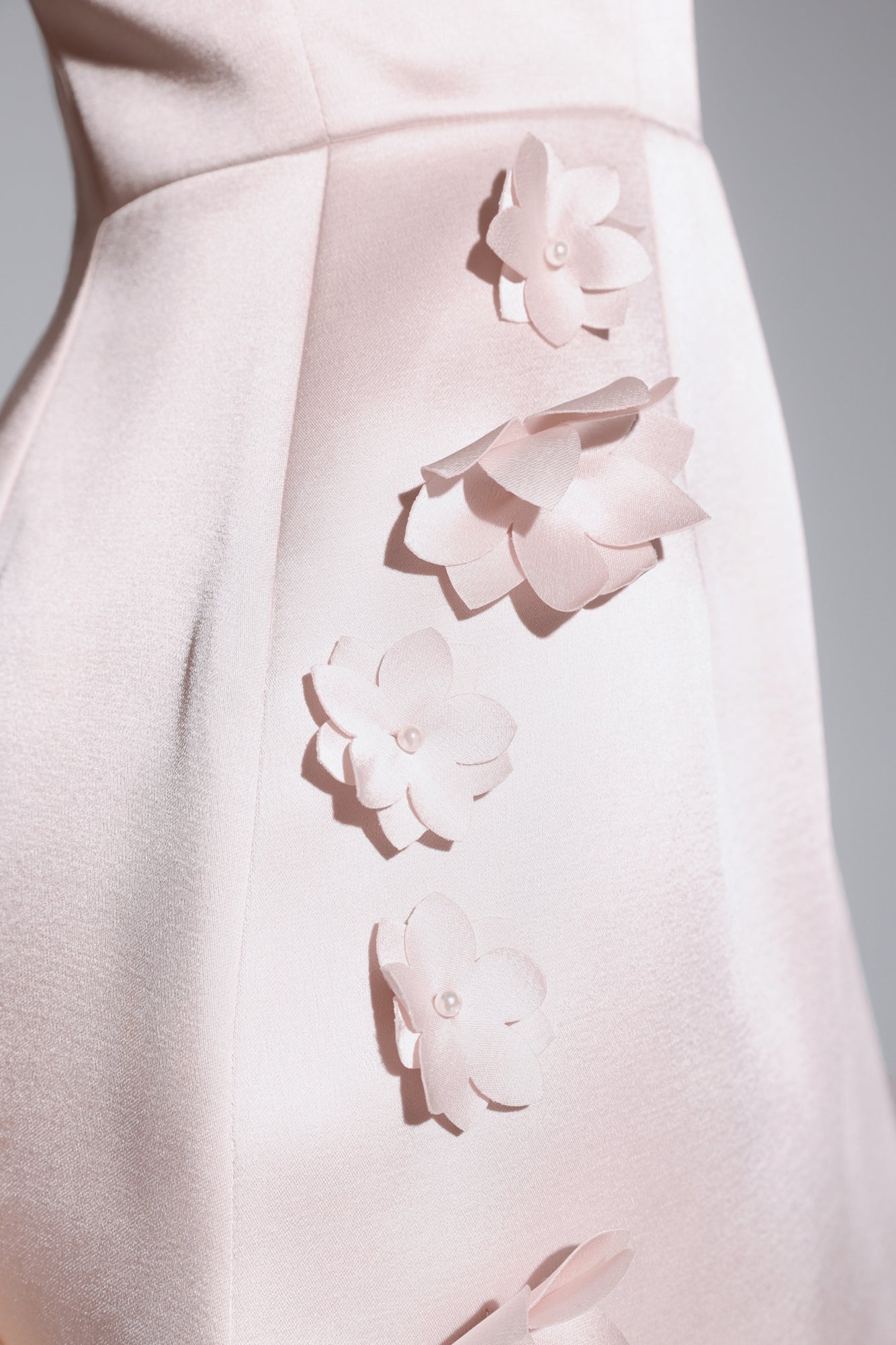 Blossom Hour Strapless Satin Mini Dress Pink
