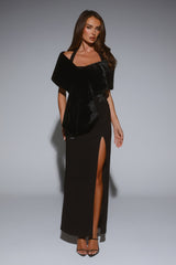 Hollywood Nights Faux Fur Shawl Wrap Black