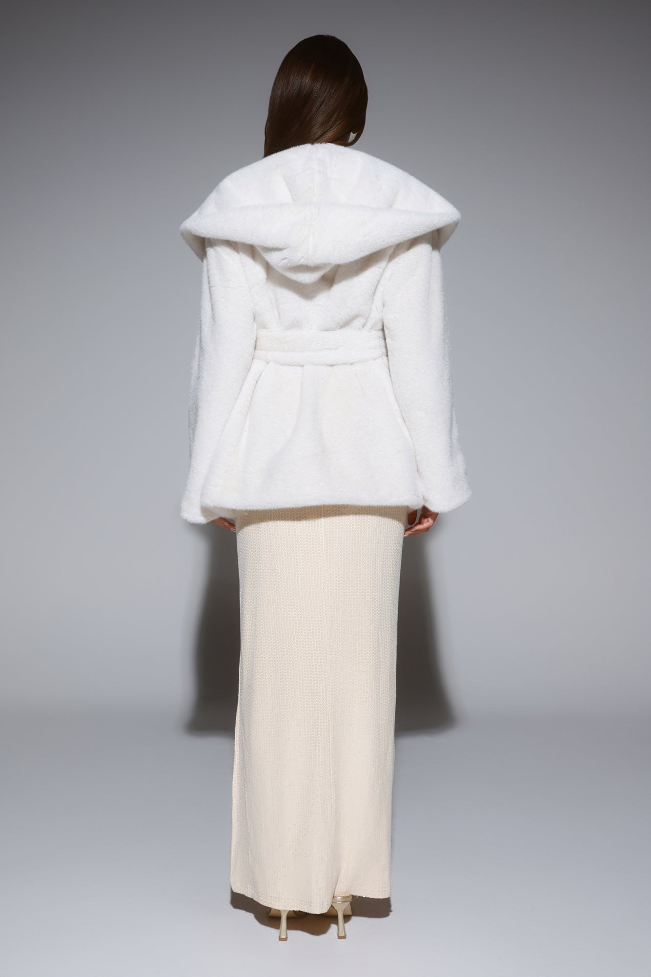 Winter Wonderland Faux Fur Coat Cream