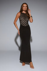 A Love Thing Lace Maxi Dress Black