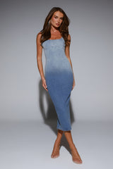 DNM Denim Destination Midi Dress Blue