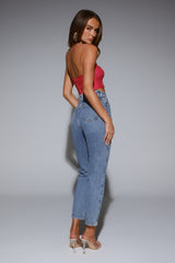 The New It Girl Strapless Crop Top Pink