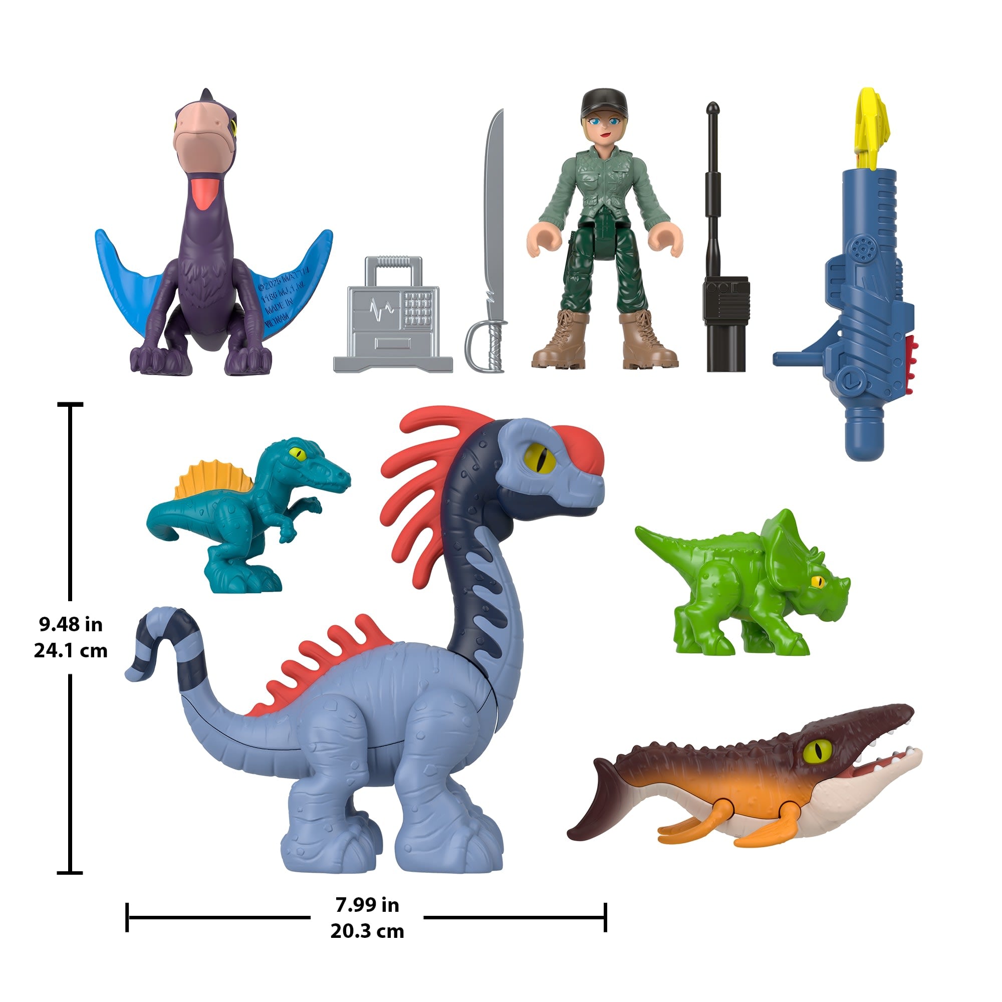 Fisher-Price Imaginext Jurassic World Rebirth Set With 6 Action Figures, Launcher & Accessories