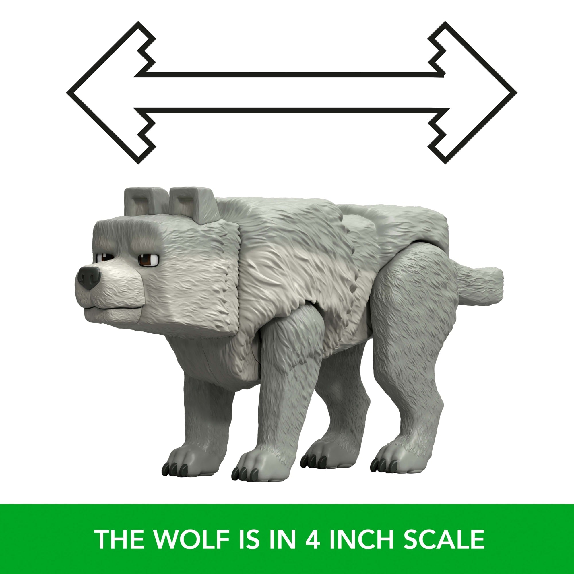 Minecraft Dennis The Wolf Action Figure & Accessories, 3.25-Inch Toy Set Inspired By A Minecraft Movie