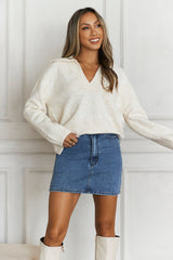 Winter Kiss Knitted Jumper Beige