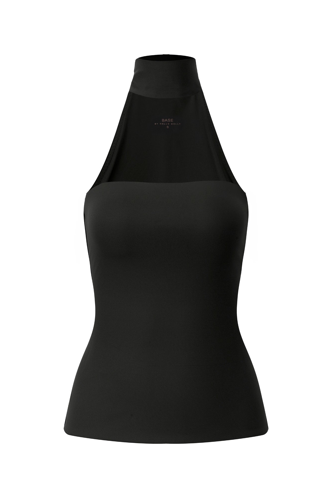 BASE Contour Reverse Halter Top Black