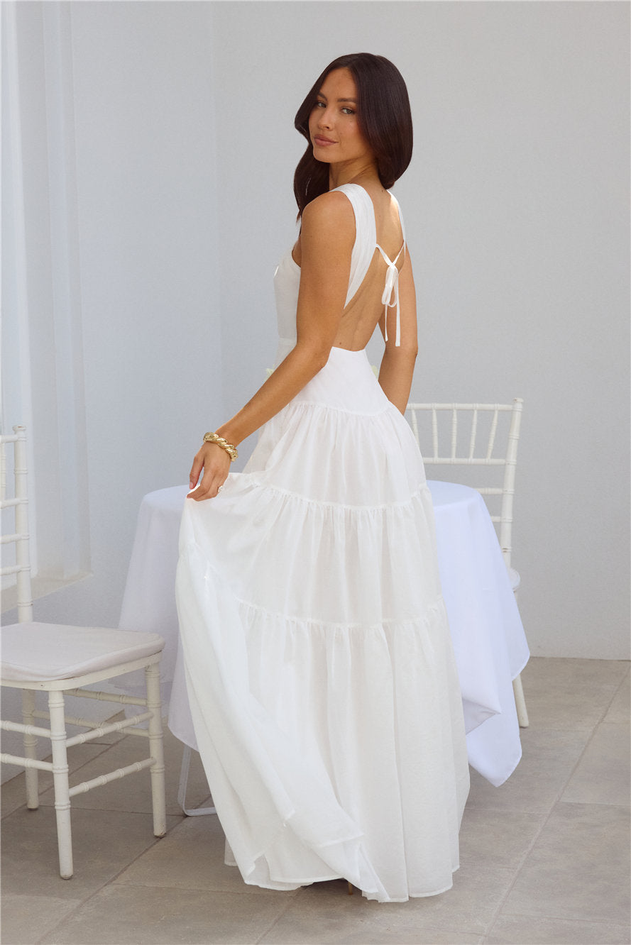 Shell Seekers Maxi Dress White