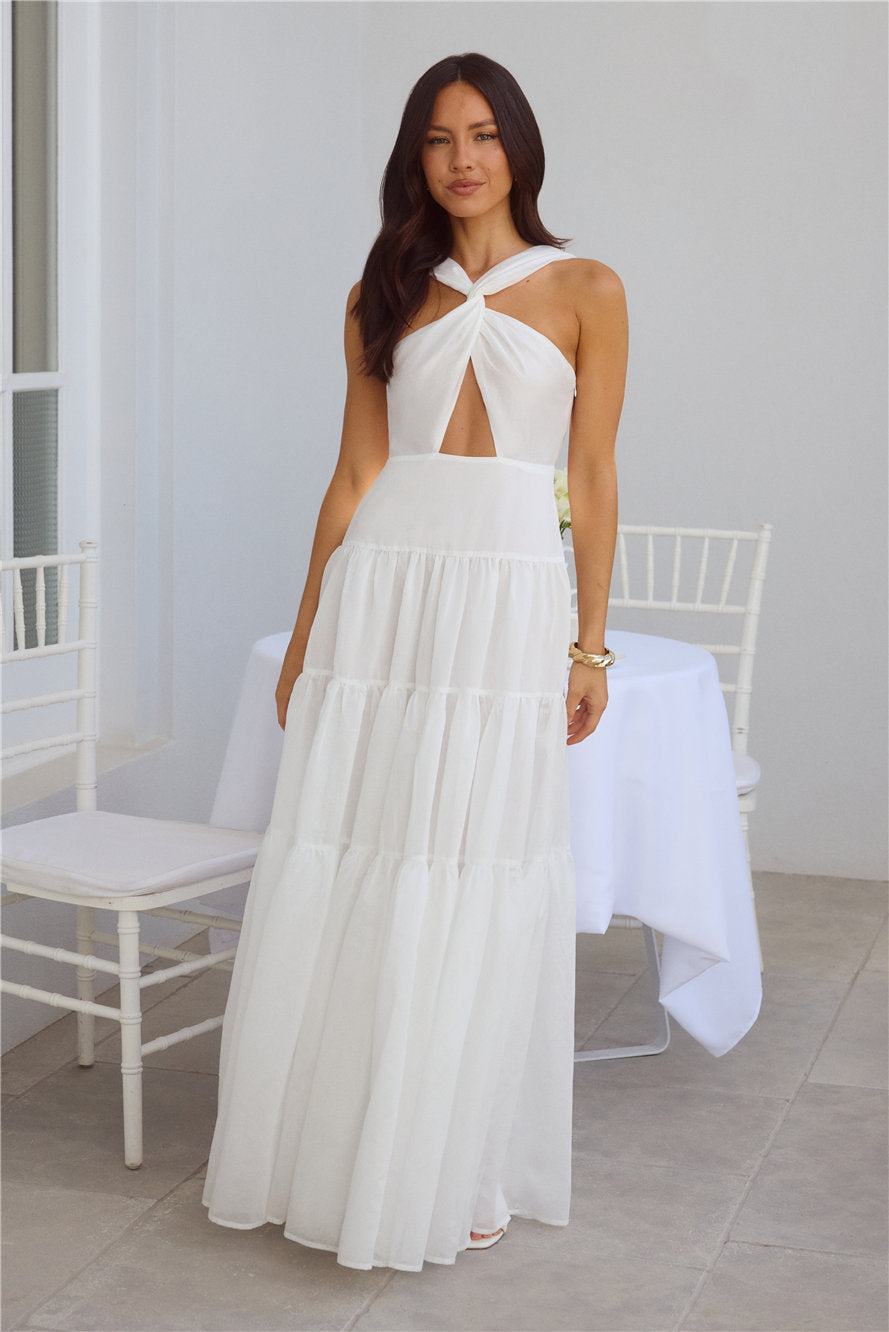 Shell Seekers Maxi Dress White