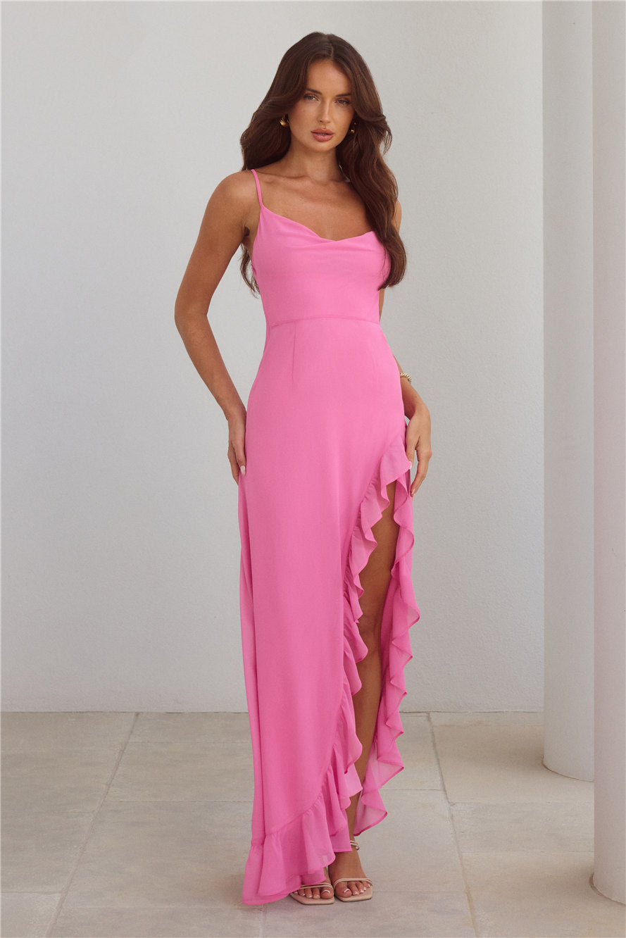 Riviera Sunset Maxi Dress Rose
