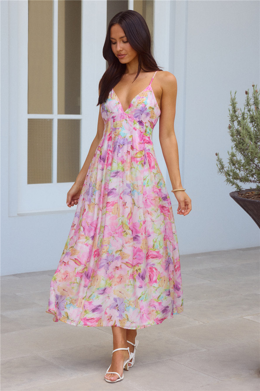 Tides Of Colour Midi Dress Print