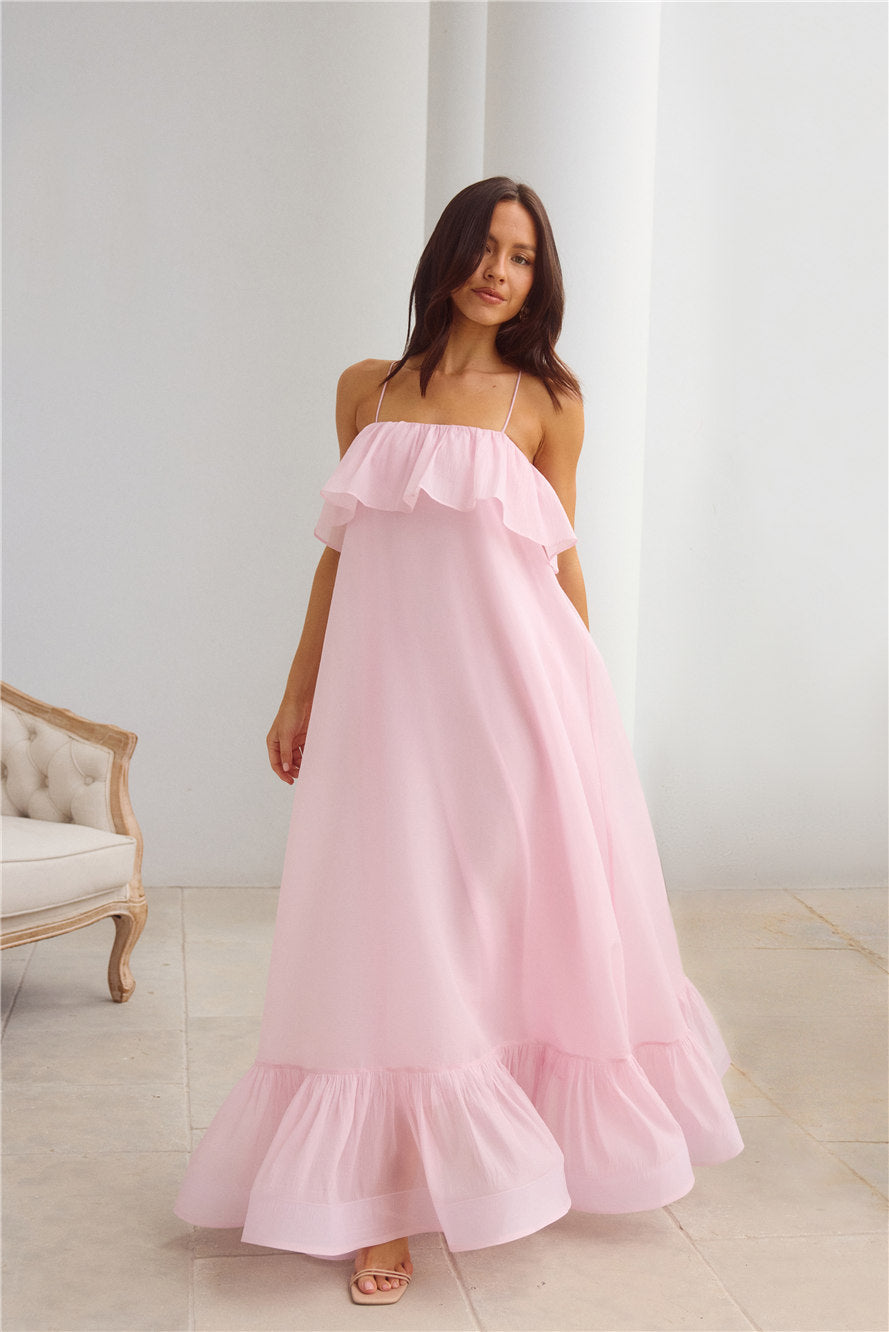 Flourishing Fantasy Maxi Dress Pink
