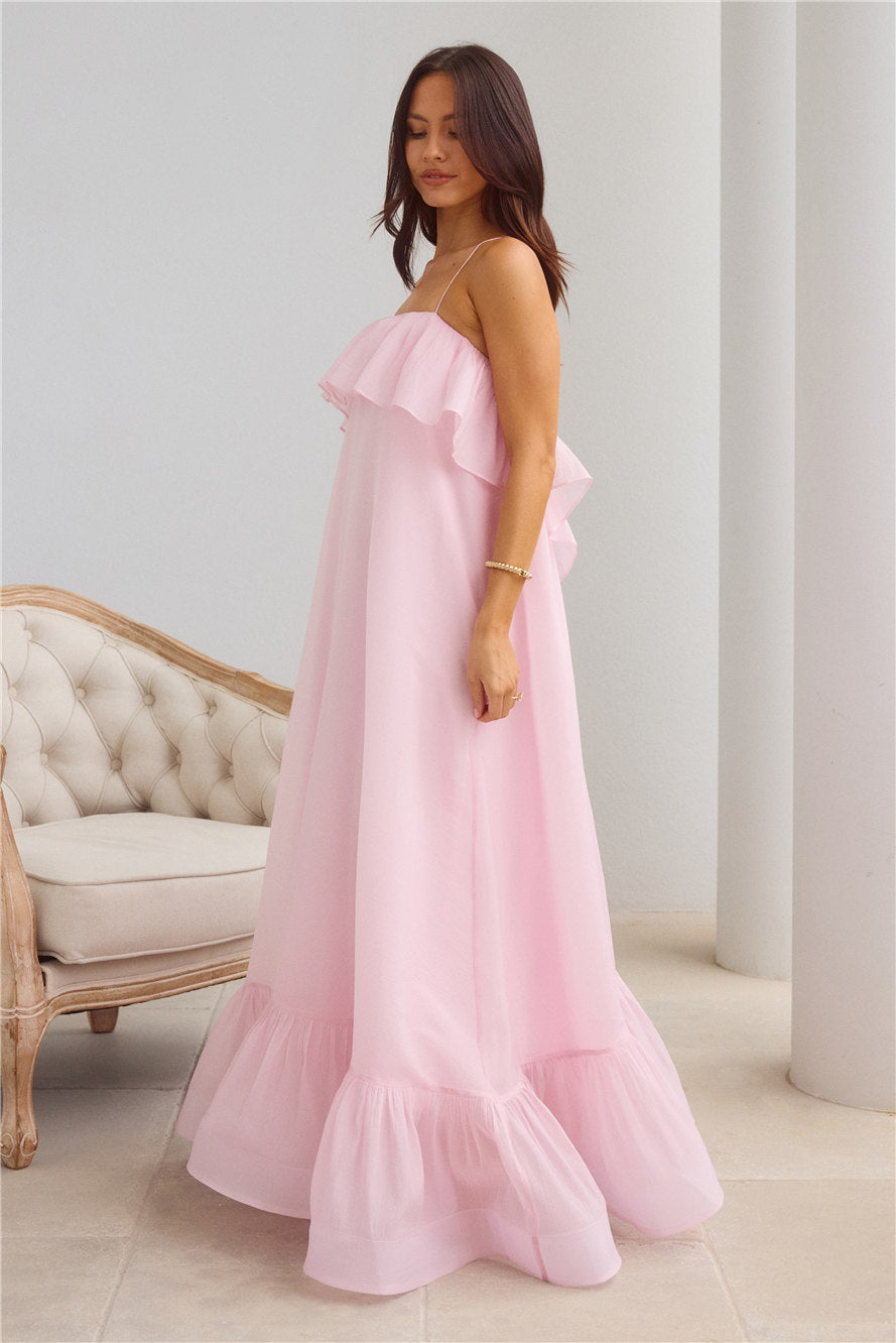 Flourishing Fantasy Maxi Dress Pink