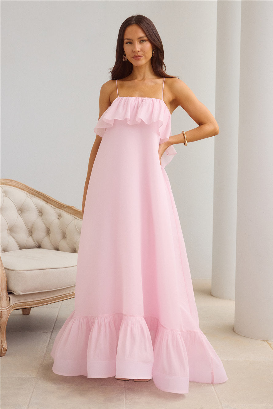 Flourishing Fantasy Maxi Dress Pink