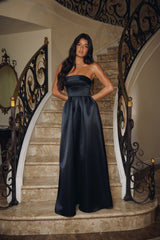 Elegance In Motion Strapless Maxi Dress Black