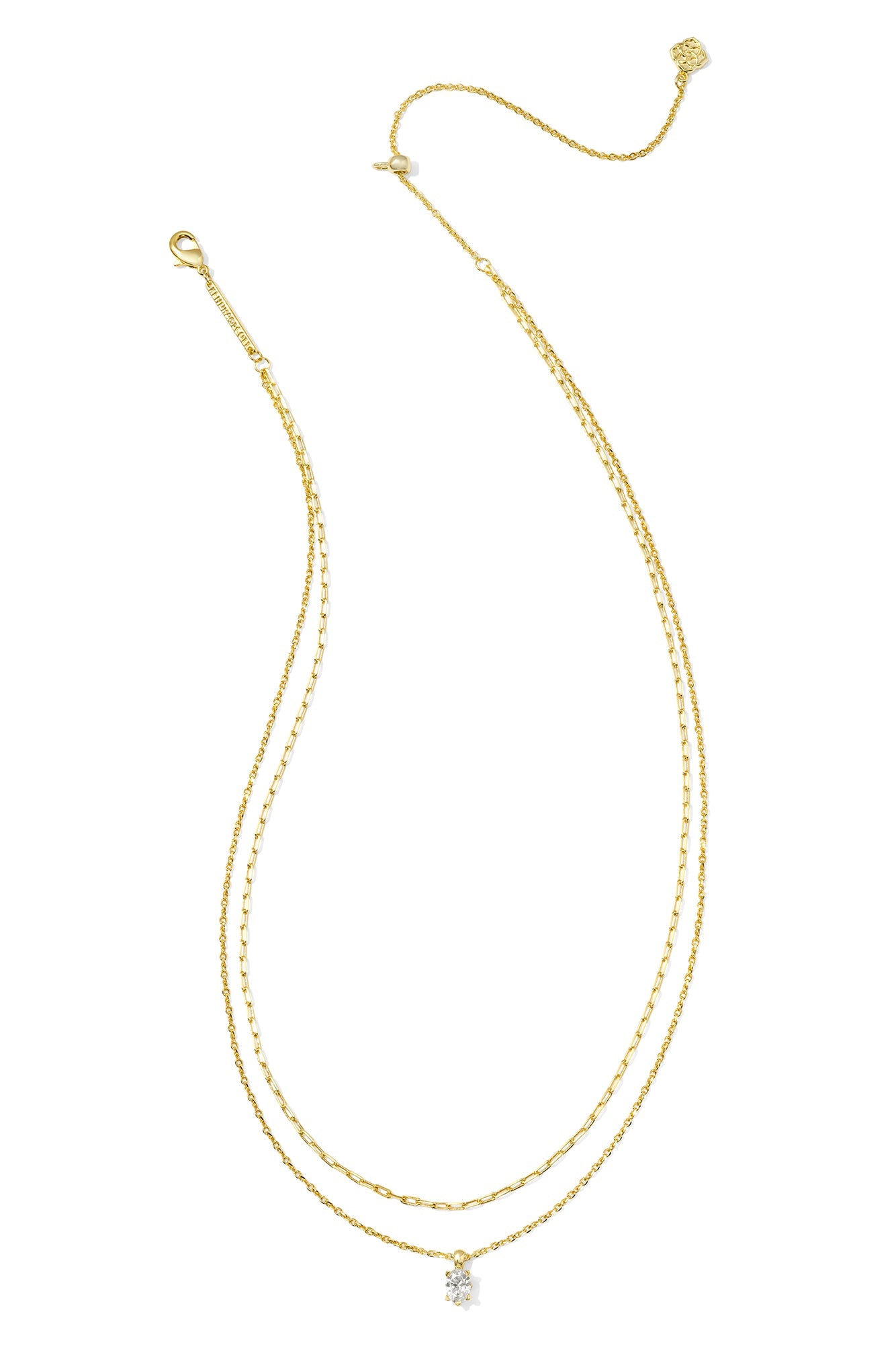 Kendra Scott Cailin Multi Strand Necklace White Crystal