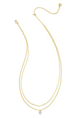Kendra Scott Cailin Multi Strand Necklace White Crystal