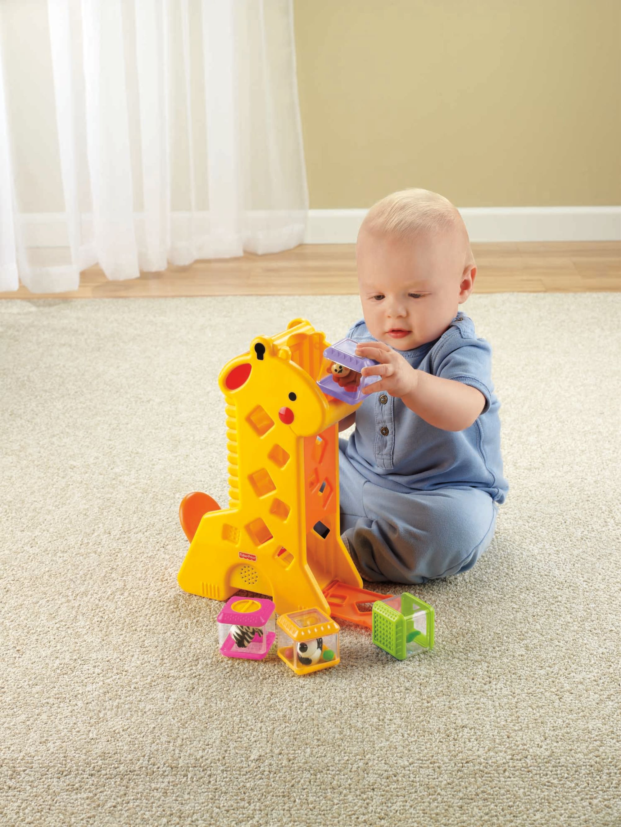 Fisher-Price Brinquedo para Bebês Girafa com Blocos