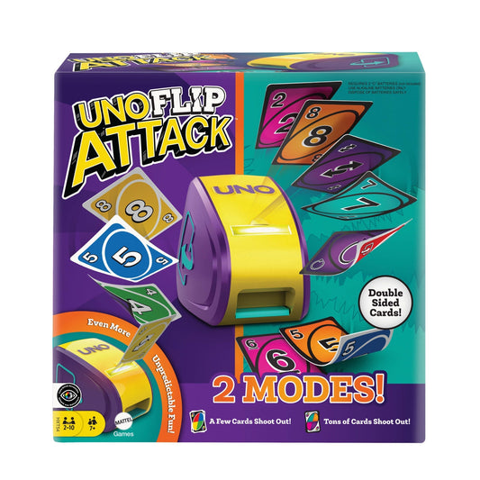 UNO Flip Attack Card Game For Kids, Adults & Family Night