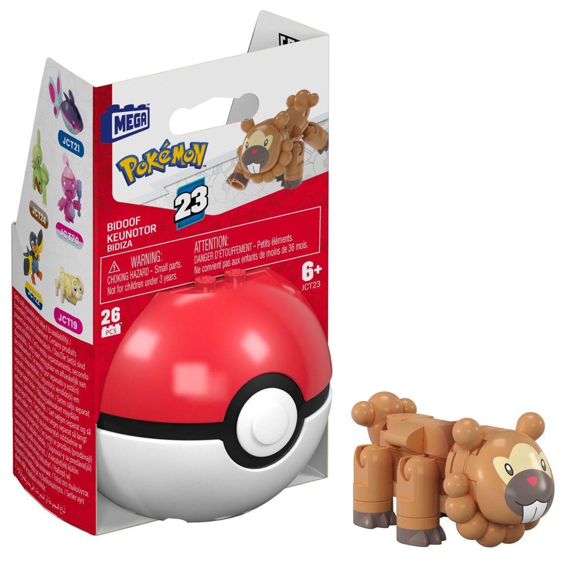 MEGA Pokémon Jogo de Construção Pokébola Colecionável Bidoof