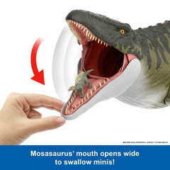 Jurassic World Rebirth Super Colossal Mosasaurus Action Figure, Dinosaur Toy