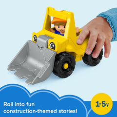 Fisher-Price Little People Bulldozer Construction Toy & Figure Set For Toddlers, 2 Pieces