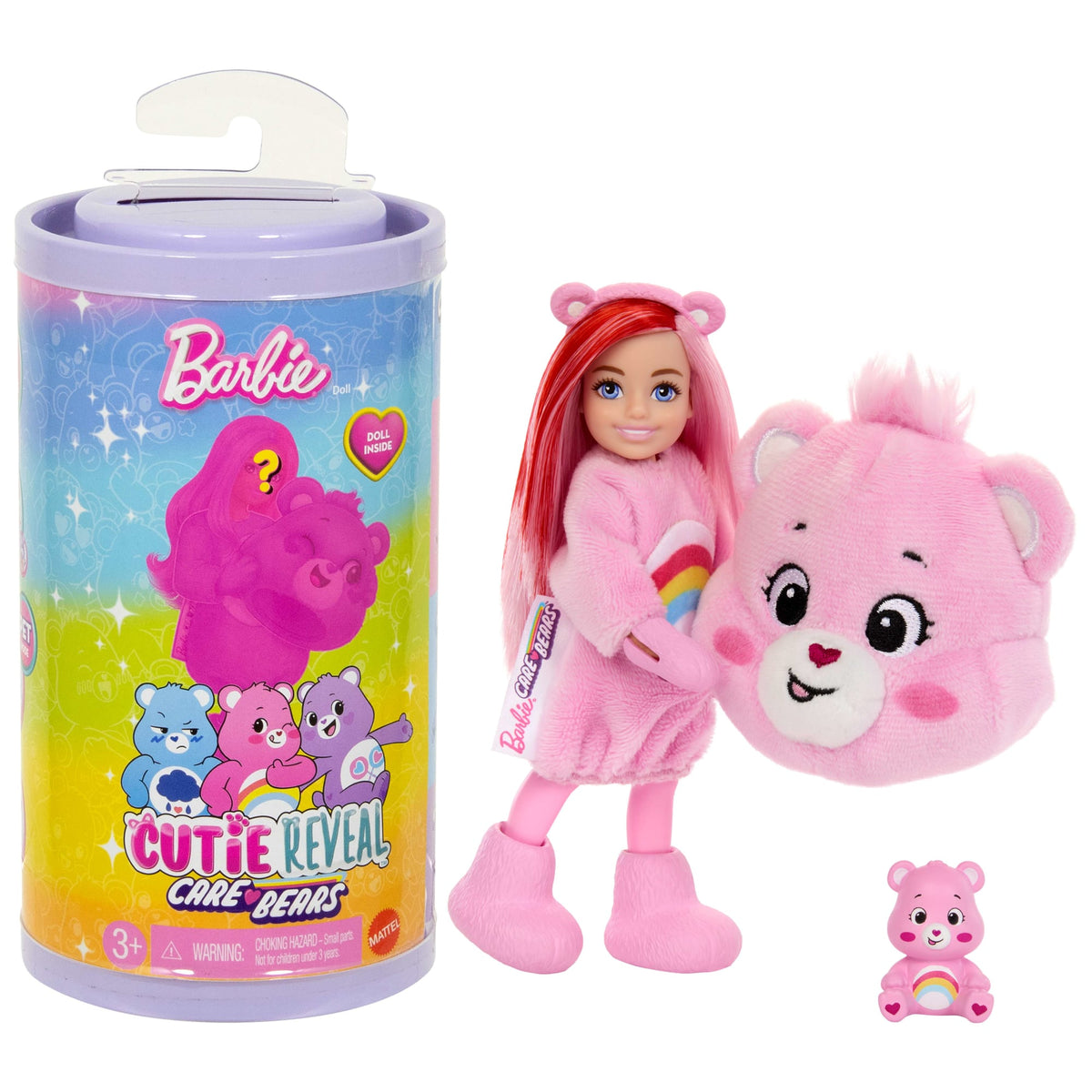 Barbie Cutie Reveal Care Bears Series Chelsea Small Doll & Accessories, 6 Surprises