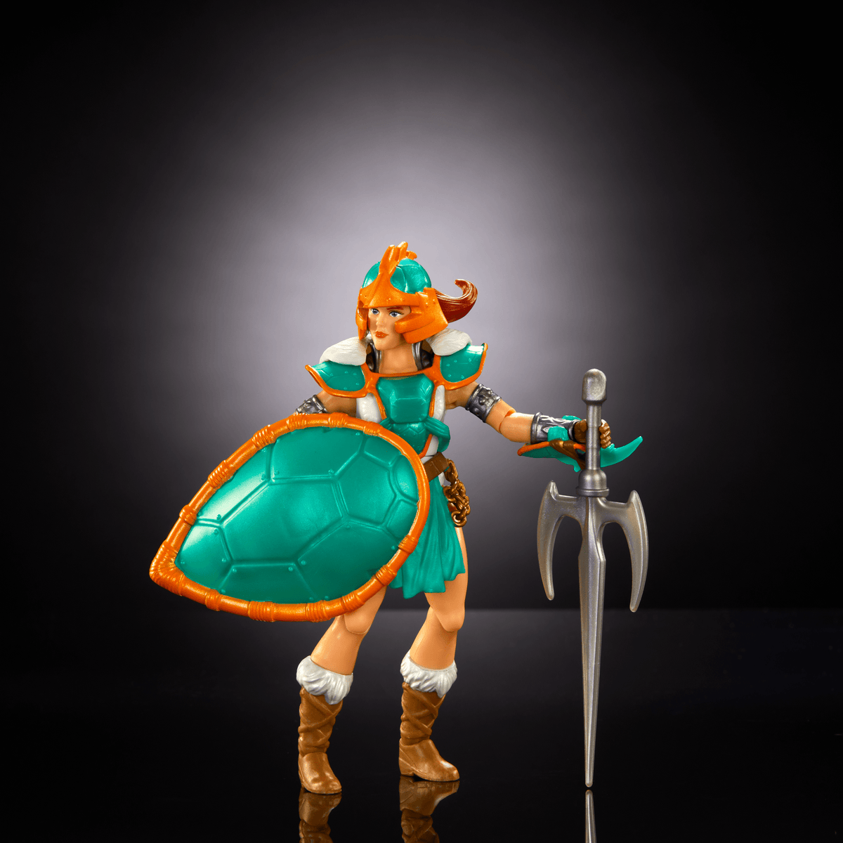 Masters Of The Universe Origins Turtles Of Grayskull Teela Action Figure Toy in Turtle inspired Armor