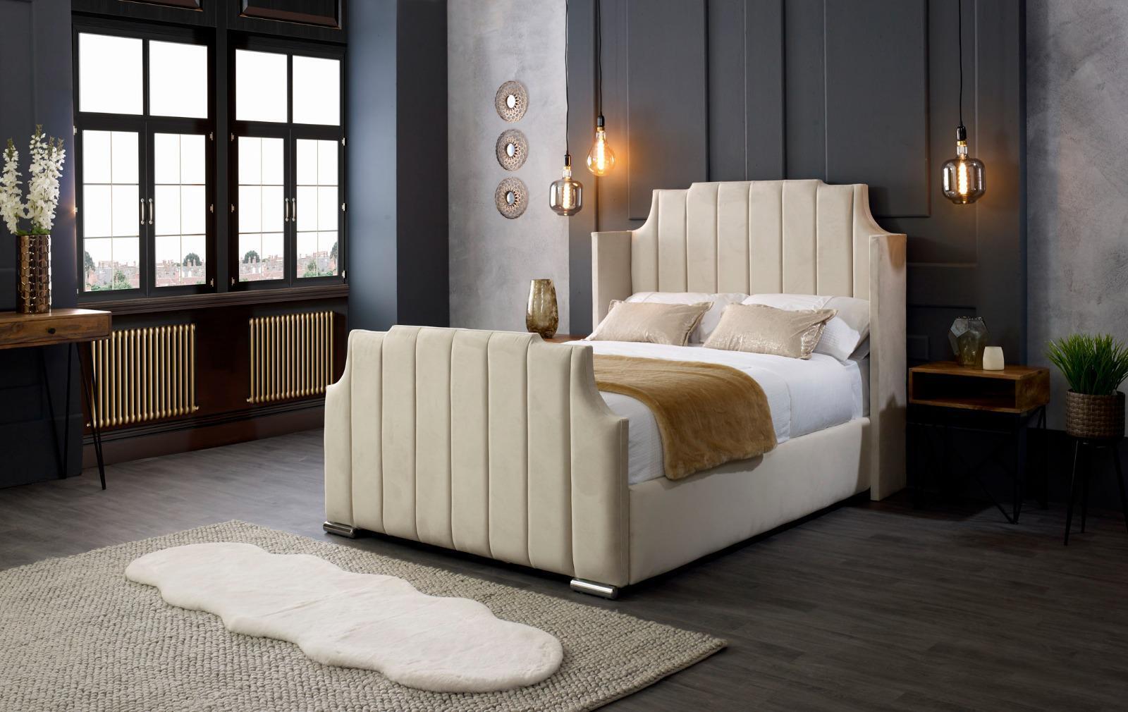 Winged Art Deco Bed Frame