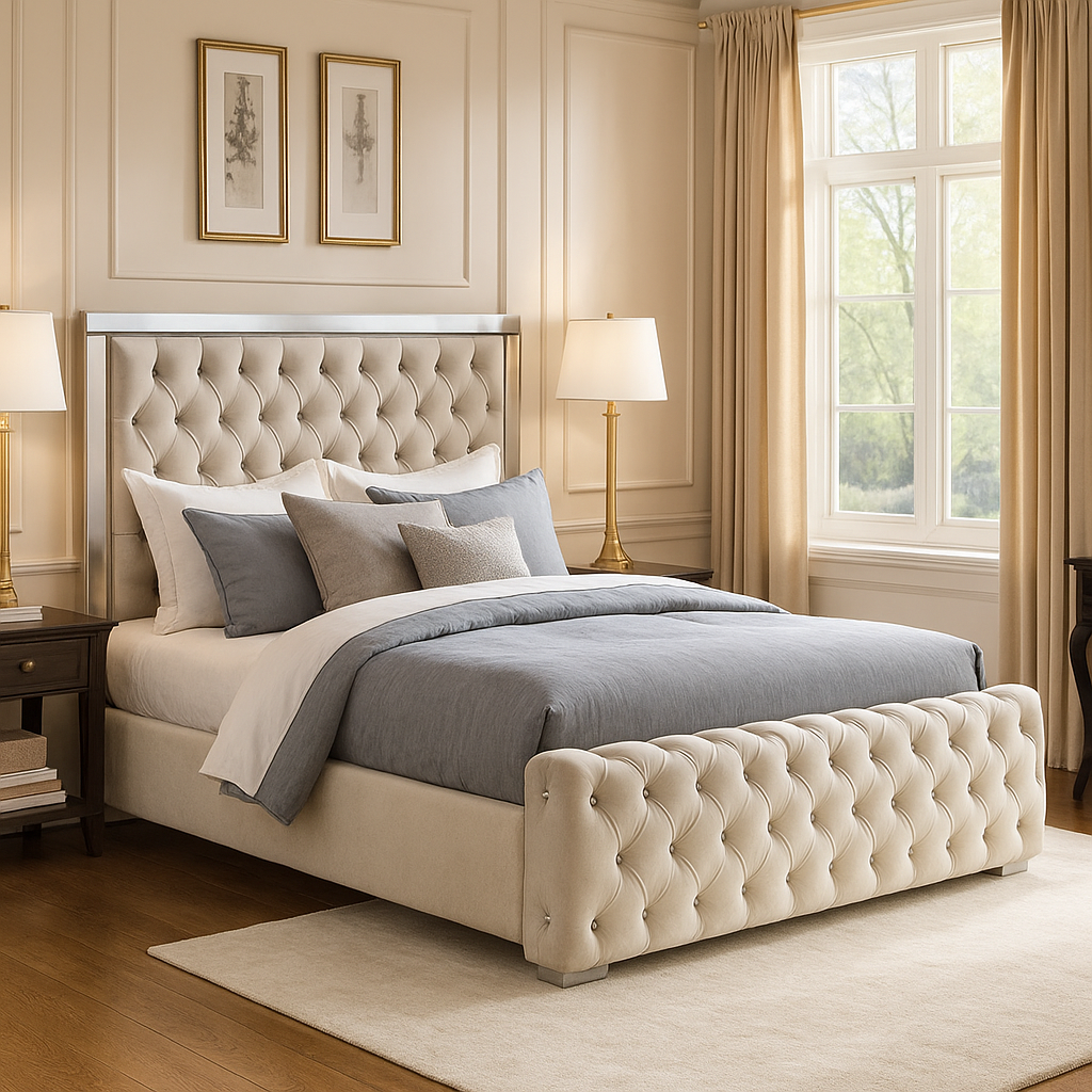 Chesterfield Mirror Bed Frame