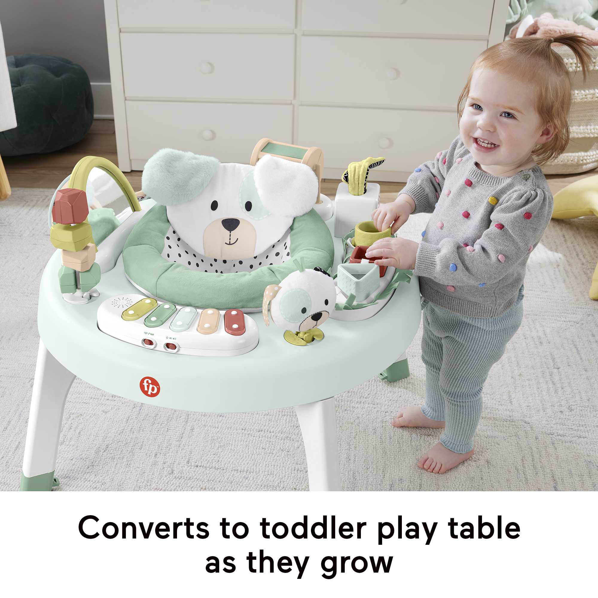 Fisher-Price 3-in-1 Baby Activity Center With Lights & Sounds, Play Mat, Toddler Toy, Snugapuppy