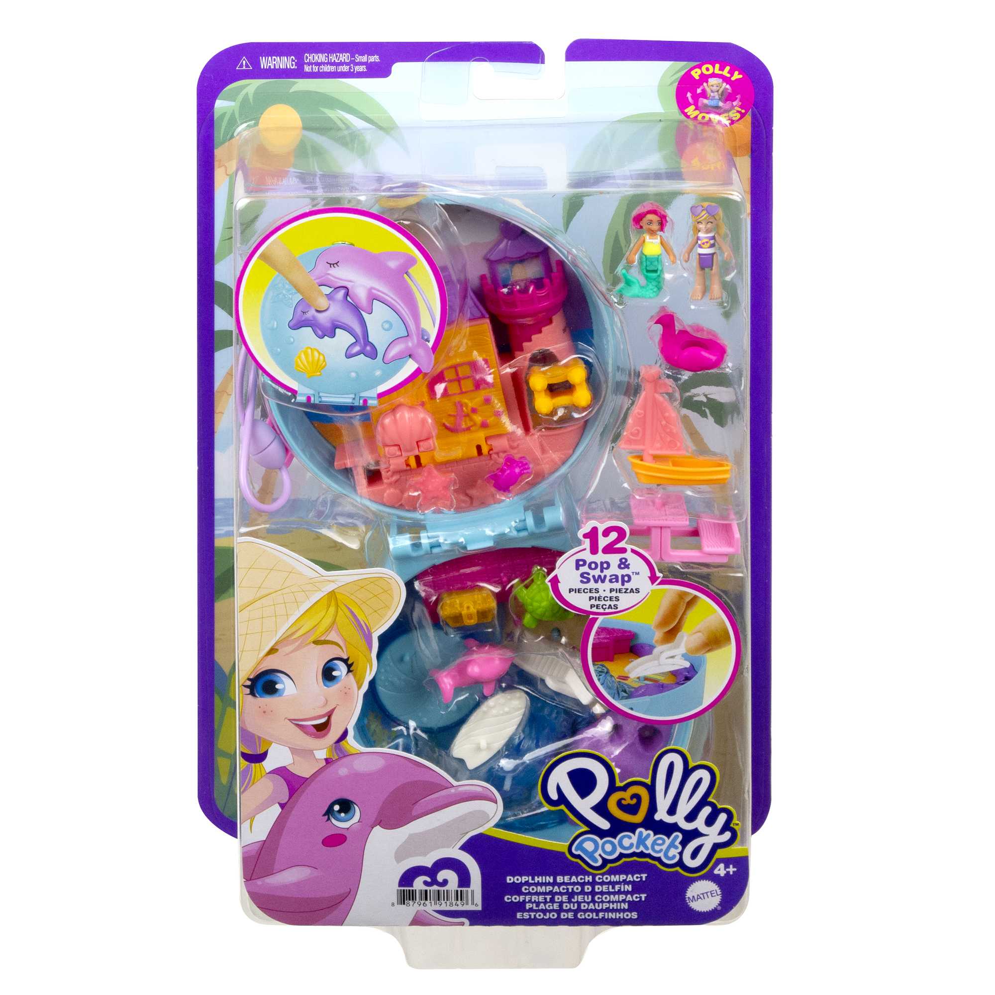 Polly Pocket Dolphin Beach Compact