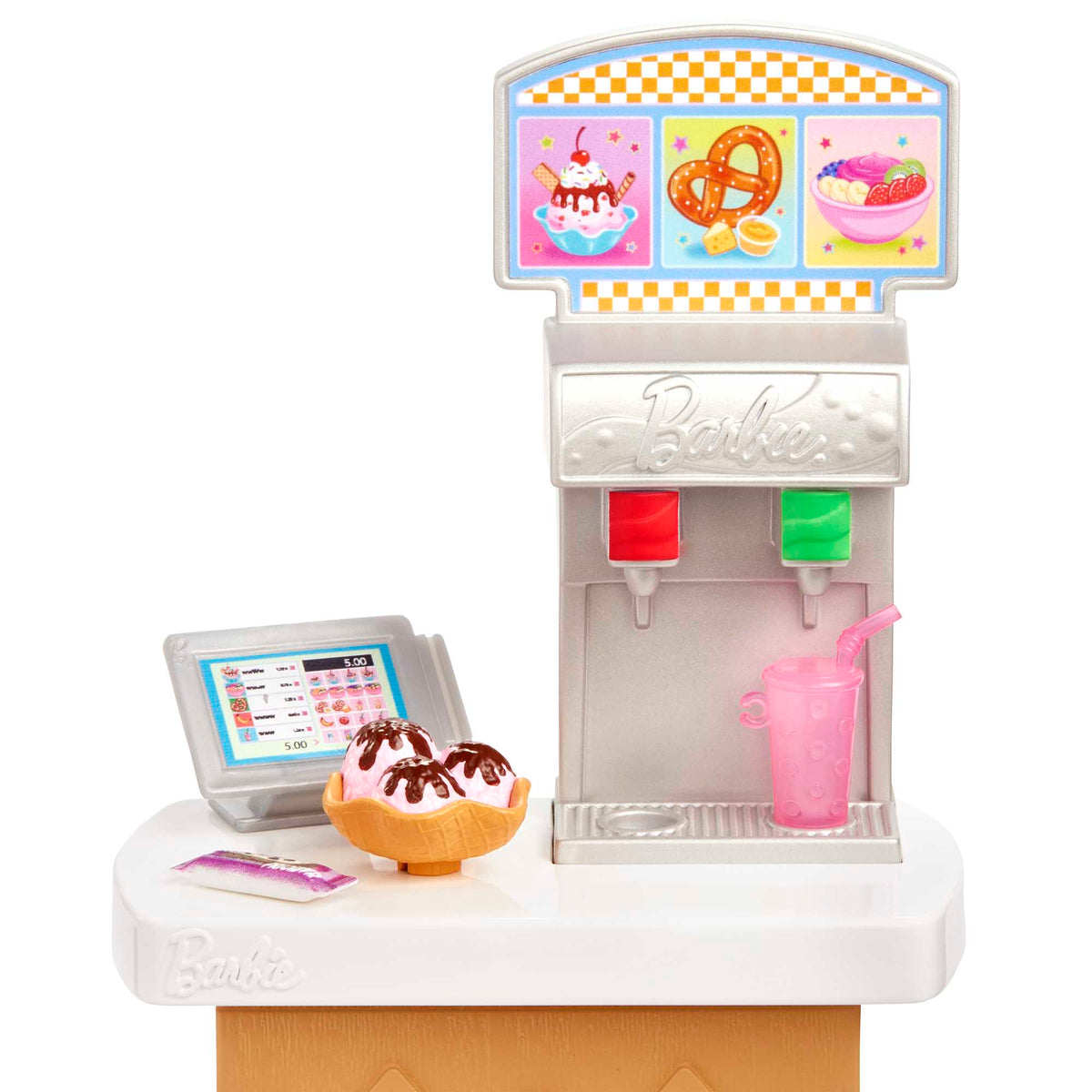 Barbie Toys, Skipper Doll And Snack Bar Playset With Color-Change Feature And Accessories, First Jobs