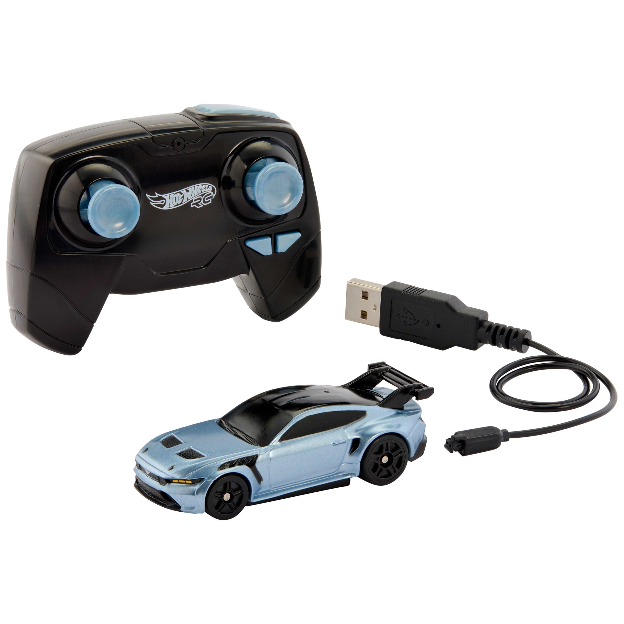 Hot Wheels RC 1:64 Scale Ford Mustang Gtd, Battery-Powered Remote-Control Toy Car