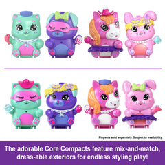 Polly Pocket Sleepover Puppy Compact Playset With 1 Micro Doll And Pet Dogs, Travel Toy With Food & Styling Accessories