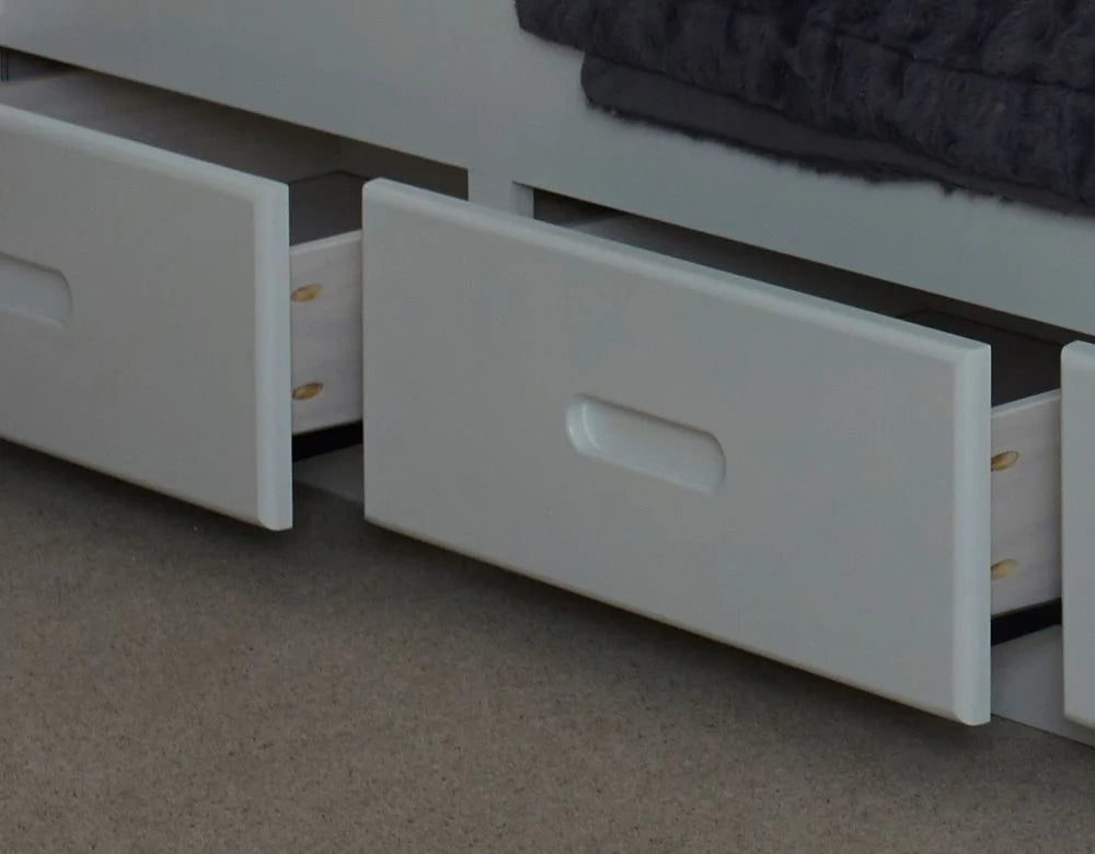 Mission White Wooden Storage Bed Frame – 3ft Single