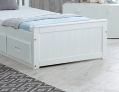 Mission White Wooden Storage Bed Frame – 3ft Single