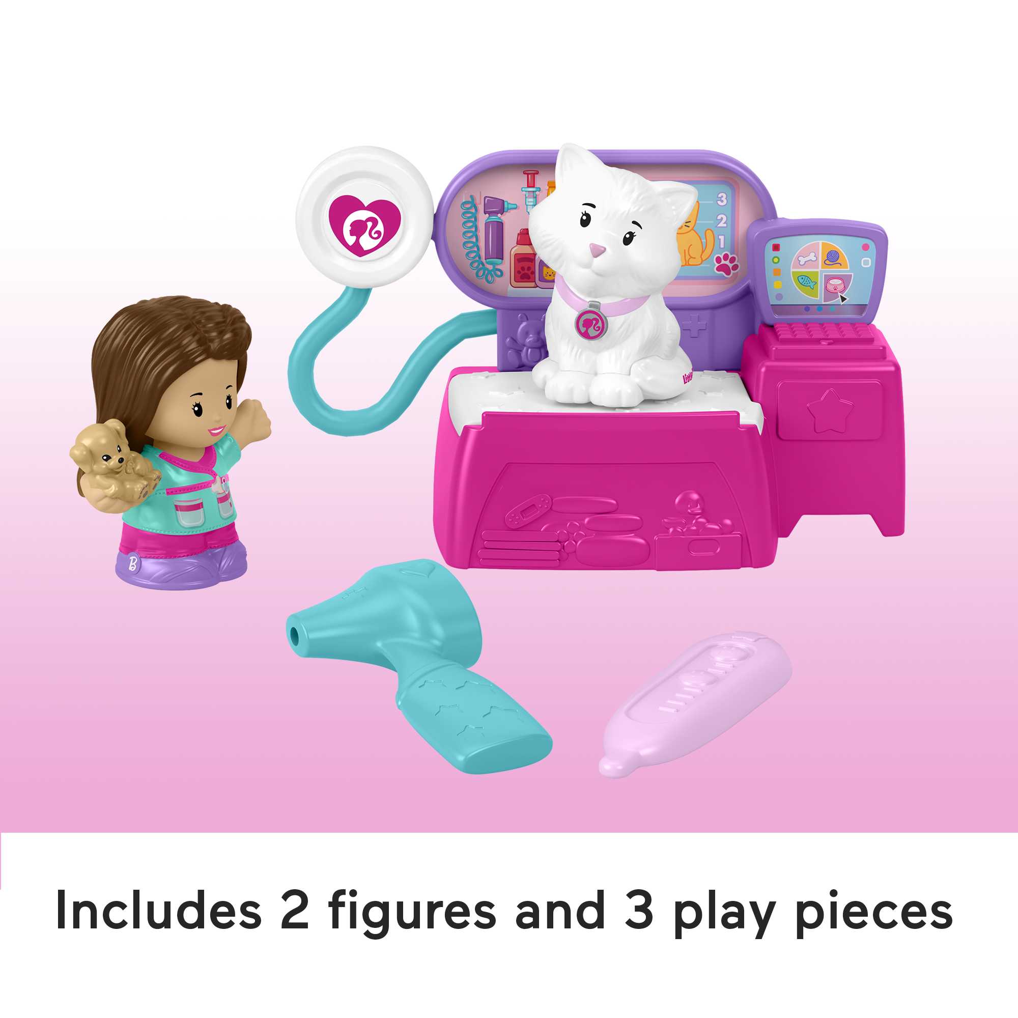 Fisher-Price Little People Barbie Veterinarian Playset For Toddlers And Preschool Kids, 5 Pieces