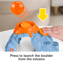 Fisher-Price Little People Spin & Play Dinosaur Playground Toddler Playset, 6 Pieces