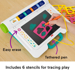 Fisher-Price Learn & Doodle Desk, Mess-Free Writing & Drawing Tablet With Lcd Screen For Kids