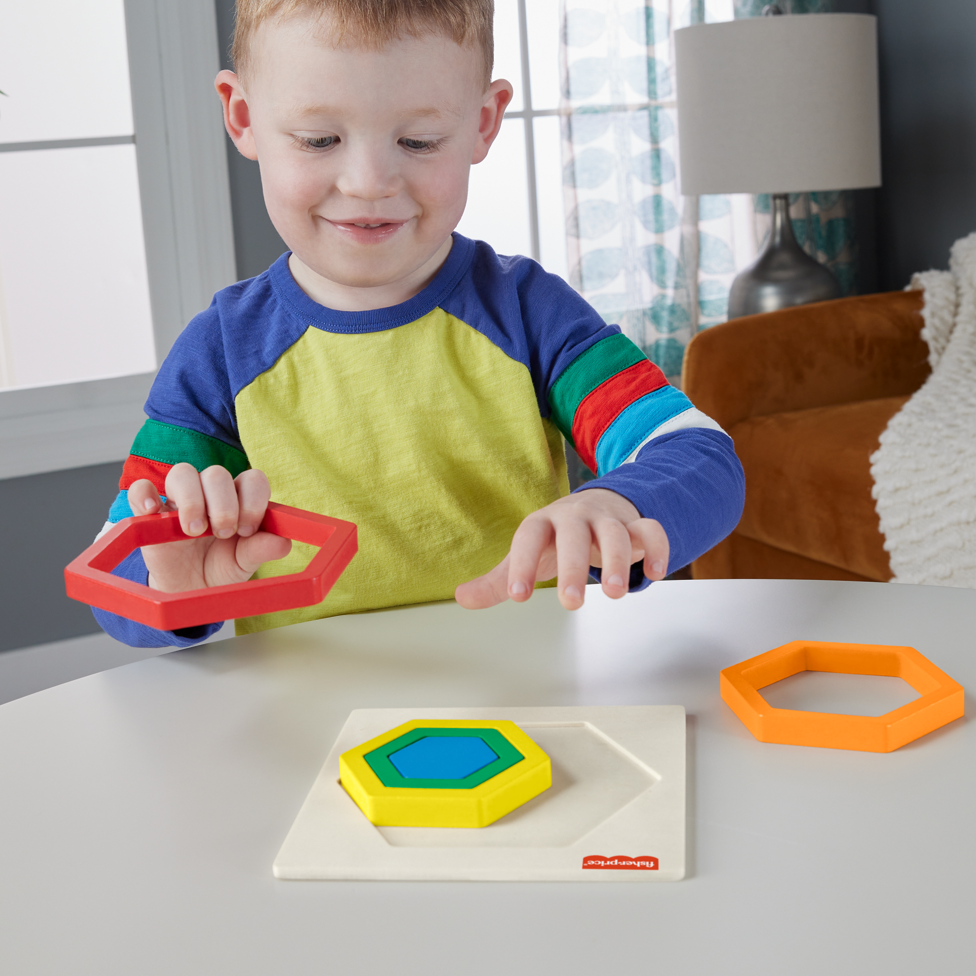 Fisher-Price Juguete para Bebés Rompecabezas Hexagono de Madera