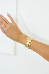 Petal Kisses Cuff Bracelet Gold