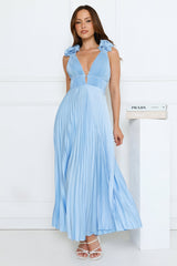 Something Special Satin Midi Dress Blue