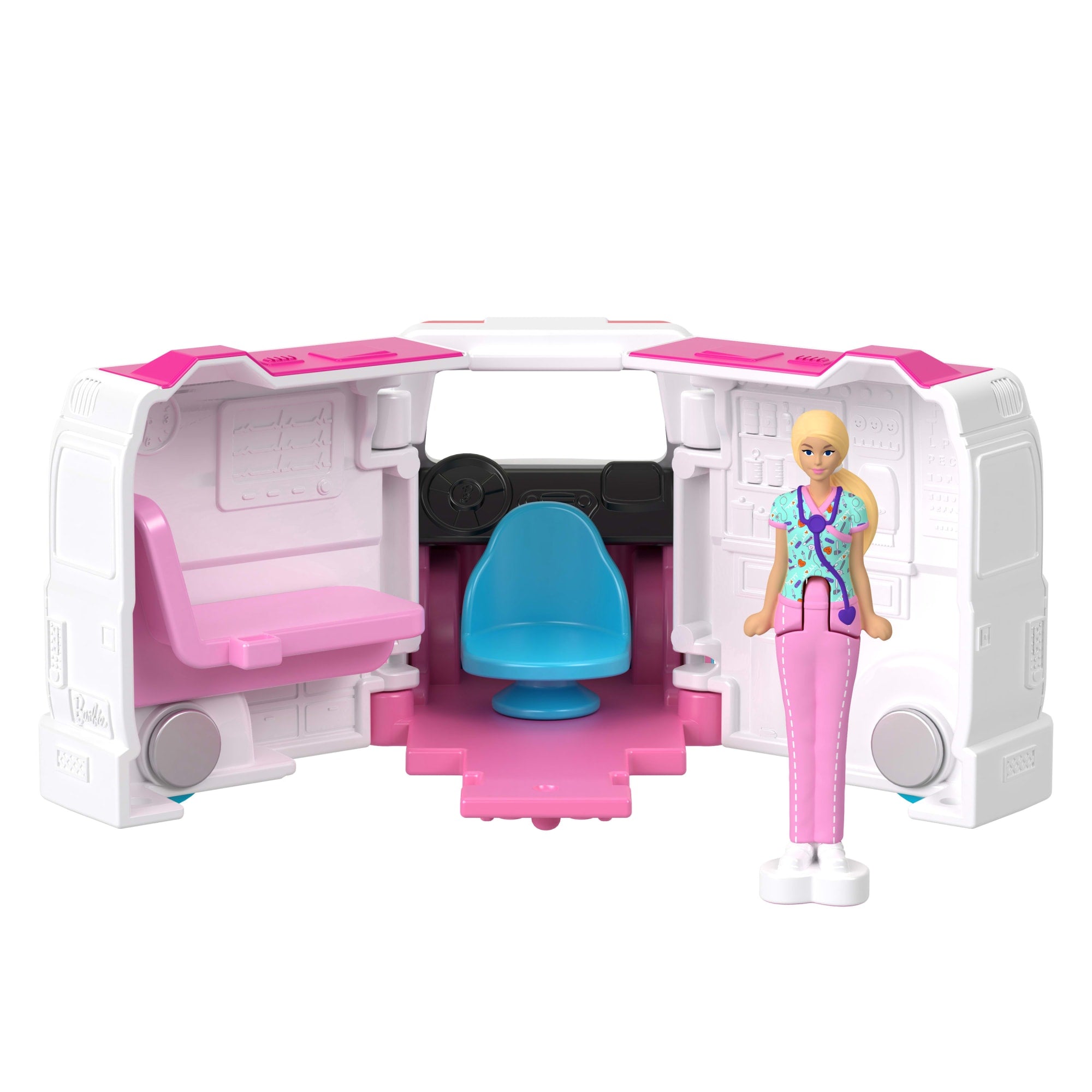 Barbie Mini BarbieLand Veículo para Boneca Ambulância com Mini Boneca