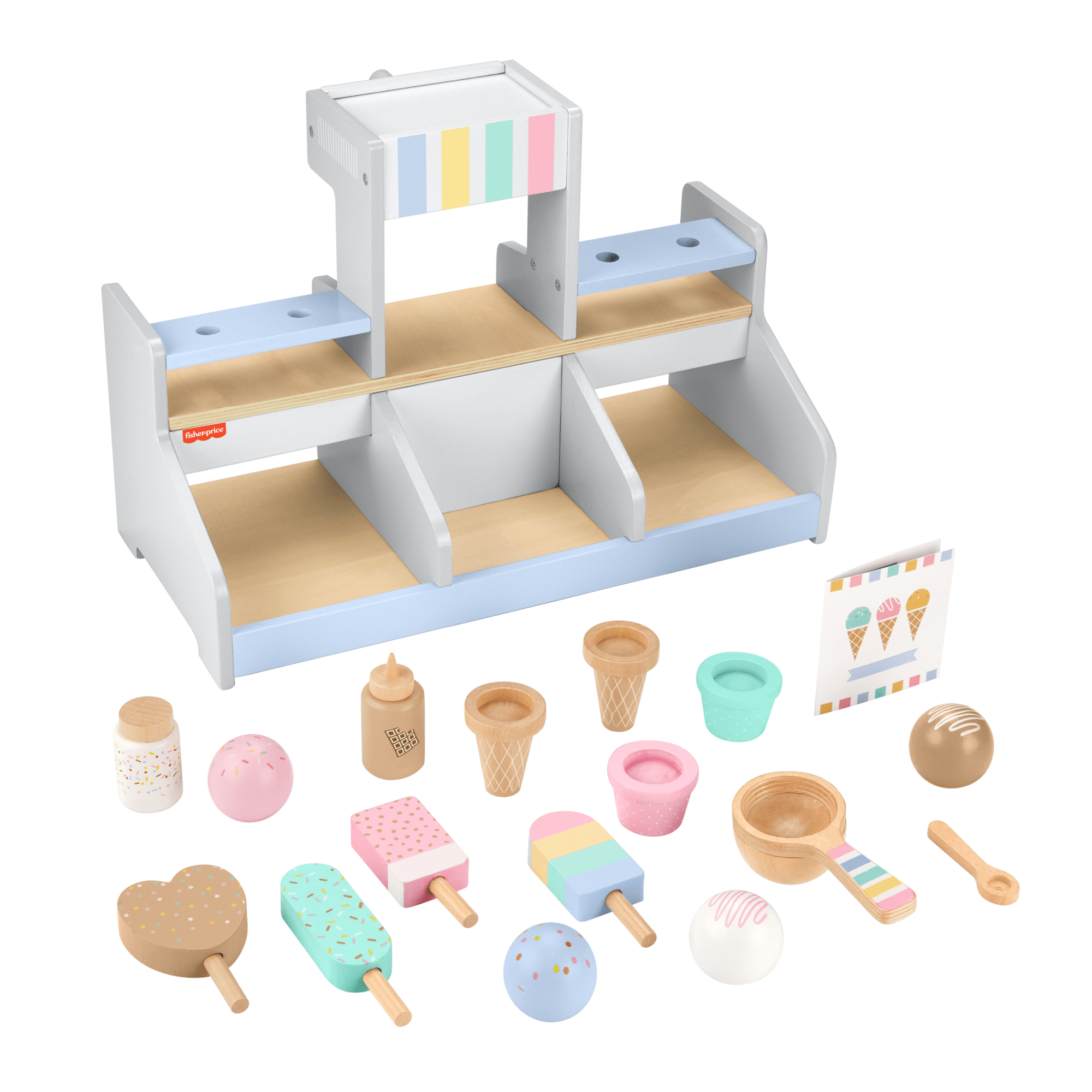 Fisher-Price Juguete para Bebés Set Mi Primera Heladería de Madera